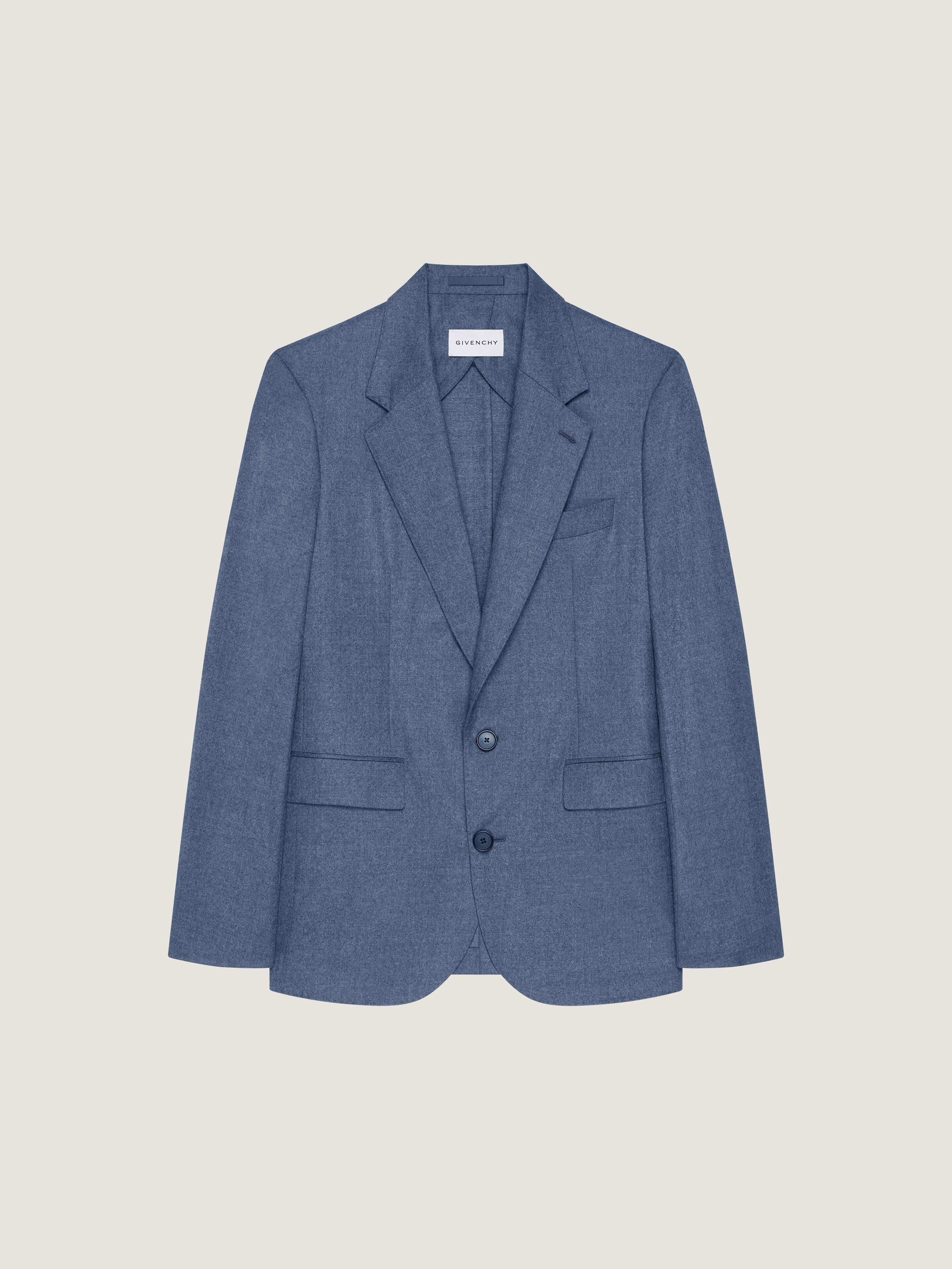 Deconstructed single breasted jacket in flannel